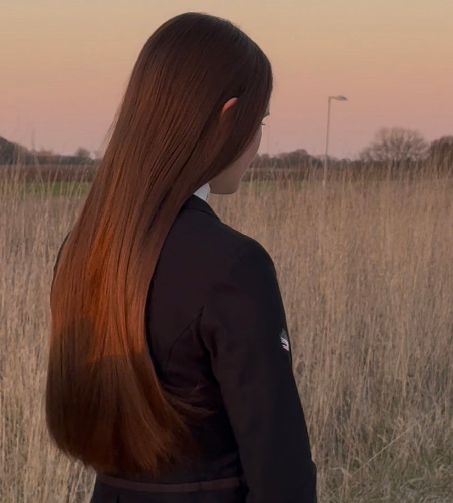 Long hair worn down before styling
